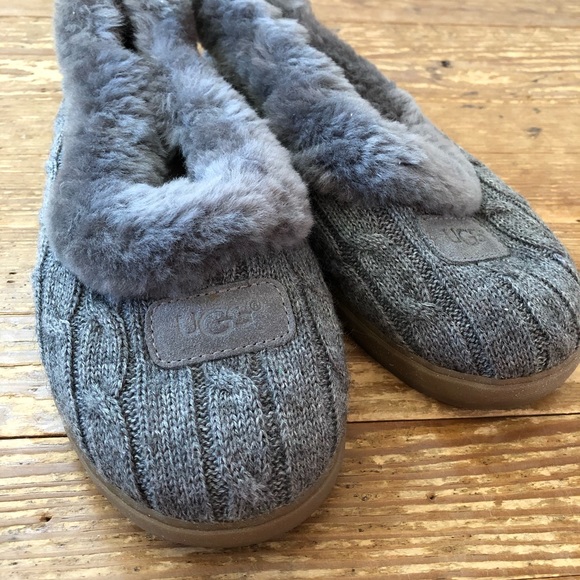 ugg cable knit slippers